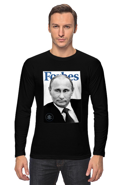 Заказать лонгслив в Москве. Лонгслив Putin Forbes от Design Ministry - готовые дизайны и нанесение принтов.