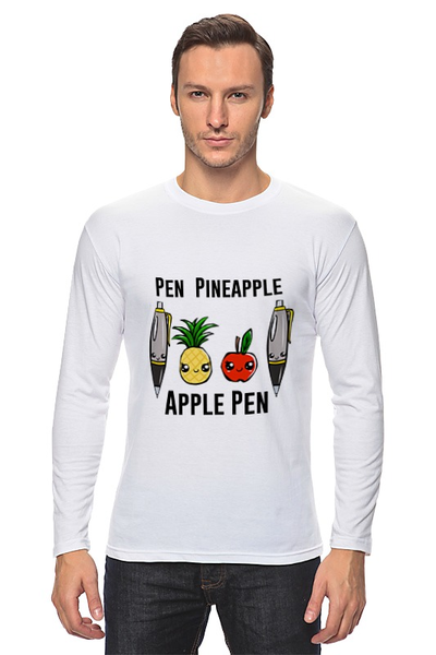 Заказать лонгслив в Москве. Лонгслив Pen Pineapple Apple Pen  от cherdantcev - готовые дизайны и нанесение принтов.