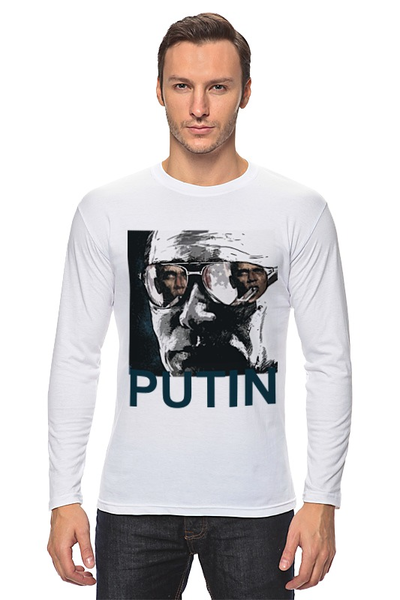 Заказать лонгслив в Москве. Лонгслив Путин от Яхонт - готовые дизайны и нанесение принтов.