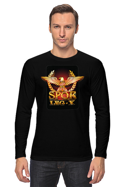 Заказать лонгслив в Москве. Лонгслив SPQR. Х легион. от Zorgo-Art  - готовые дизайны и нанесение принтов.