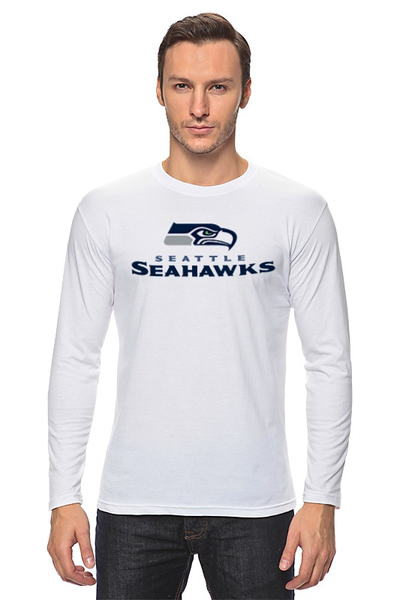 Заказать лонгслив в Москве. Лонгслив Seattle Seahawks от dobryidesign - готовые дизайны и нанесение принтов.