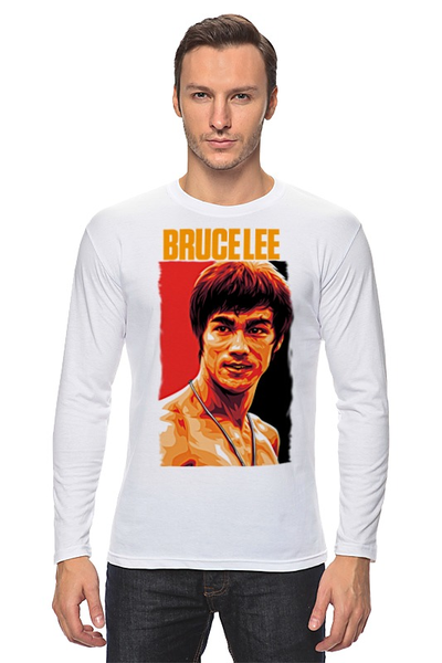 Заказать лонгслив в Москве. Лонгслив Bruce Lee от Leichenwagen - готовые дизайны и нанесение принтов.