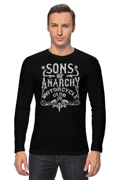 Заказать лонгслив в Москве. Лонгслив Sons of Anarchy от scrat29@yandex.ru - готовые дизайны и нанесение принтов.