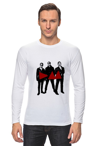 Заказать лонгслив в Москве. Лонгслив Depeche Mode - Band Stand от Black Pimpf - готовые дизайны и нанесение принтов.