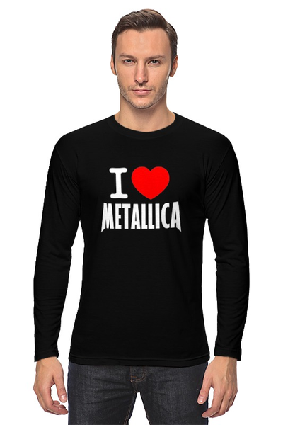 Заказать лонгслив в Москве. Лонгслив «I love Metallica» от metallica - готовые дизайны и нанесение принтов.