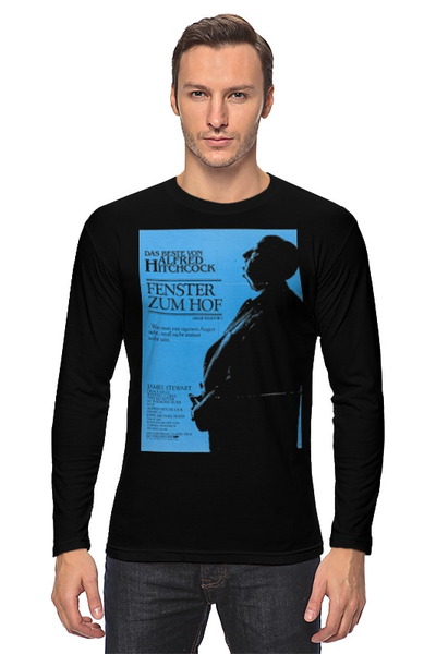 Заказать лонгслив в Москве. Лонгслив Alfred Hitchcock / Альфред Хичкок от KinoArt - готовые дизайны и нанесение принтов.