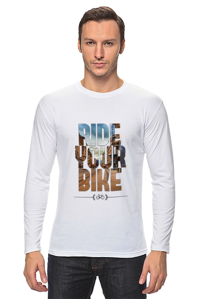 Заказать лонгслив в Москве. Лонгслив Ride Your Bike (Город) от white_irbis - готовые дизайны и нанесение принтов.