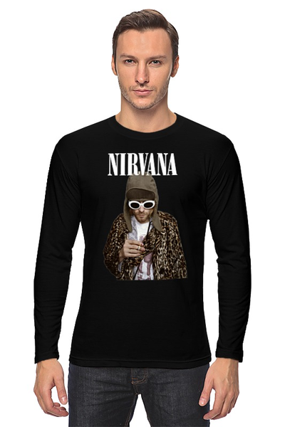 Заказать лонгслив в Москве. Лонгслив Nirvana Kurt Cobain  от rancid - готовые дизайны и нанесение принтов.
