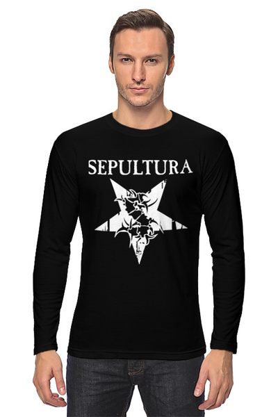 Заказать лонгслив в Москве. Лонгслив Sepultura от geekbox - готовые дизайны и нанесение принтов.