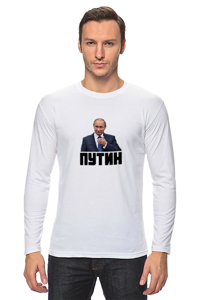 Заказать лонгслив в Москве. Лонгслив Putin от THE_NISE  - готовые дизайны и нанесение принтов.