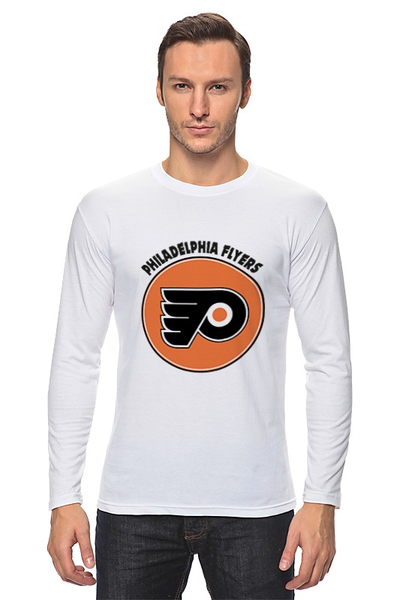 Заказать лонгслив в Москве. Лонгслив Philadelphia Flyers от kspsshop - готовые дизайны и нанесение принтов.