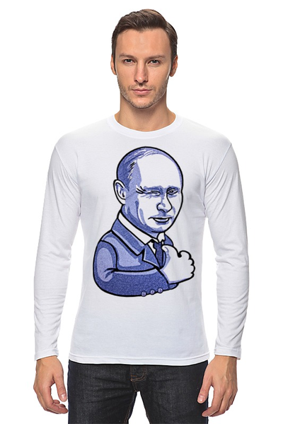 Заказать лонгслив в Москве. Лонгслив Путин согласен от iseekyo - готовые дизайны и нанесение принтов.