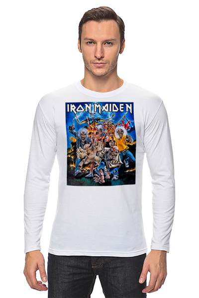 Заказать лонгслив в Москве. Лонгслив Iron Maiden Band от Leichenwagen - готовые дизайны и нанесение принтов.