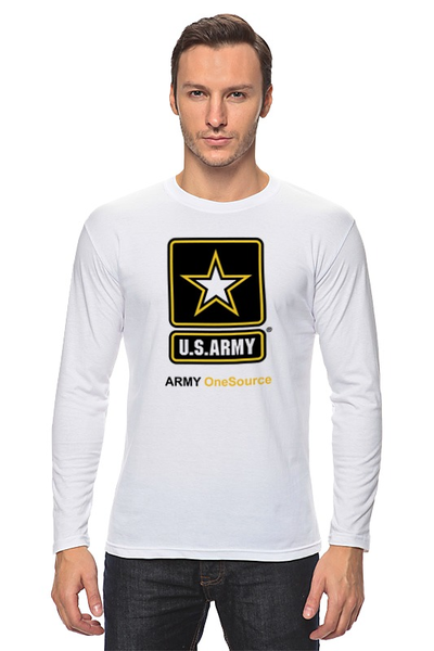 Заказать лонгслив в Москве. Лонгслив U.S. ARMY от KinoArt - готовые дизайны и нанесение принтов.