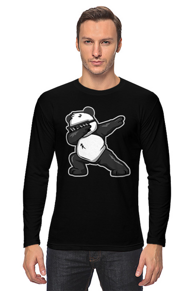 Заказать лонгслив в Москве. Лонгслив Panda от T-shirt print  - готовые дизайны и нанесение принтов.
