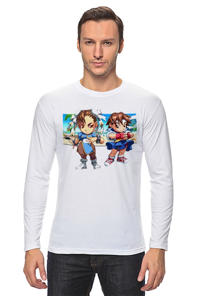 Заказать лонгслив в Москве. Лонгслив Street Fighter #mini Chuni & Sakura от StreetMag - готовые дизайны и нанесение принтов.