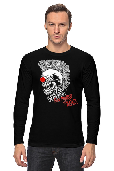 Заказать лонгслив в Москве. Лонгслив Punks Not Dead от Leichenwagen - готовые дизайны и нанесение принтов.