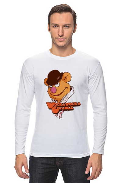 Заказать лонгслив в Москве. Лонгслив Wocka wocka orange от YellowCloverShop - готовые дизайны и нанесение принтов.
