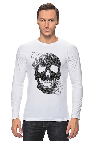 Заказать лонгслив в Москве. Лонгслив Череп от YellowCloverShop - готовые дизайны и нанесение принтов.