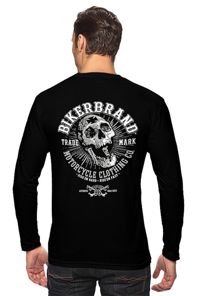 Заказать лонгслив в Москве. Лонгслив Bikerbrand от Leichenwagen - готовые дизайны и нанесение принтов.