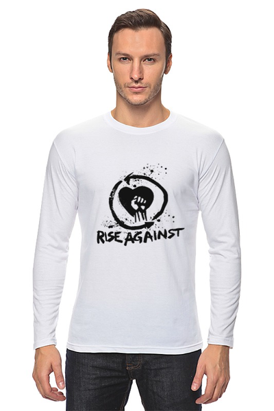 Заказать лонгслив в Москве. Лонгслив Rise Against от BURNSHIRTS - готовые дизайны и нанесение принтов.
