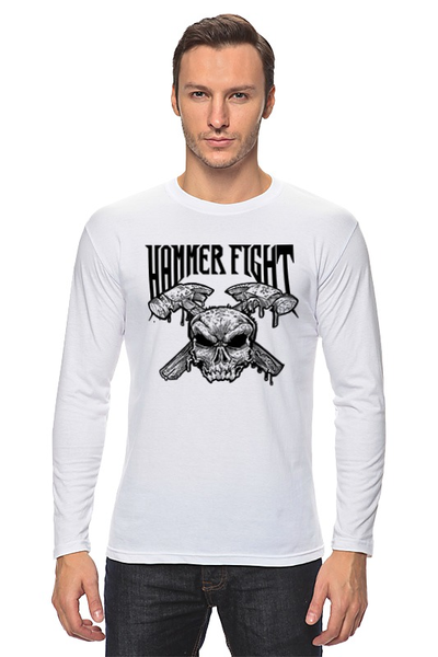 Заказать лонгслив в Москве. Лонгслив Hammer Fight от Leichenwagen - готовые дизайны и нанесение принтов.