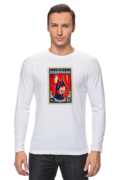 Заказать лонгслив в Москве. Лонгслив Собака: DOBERMAN от Виктор Гришин - готовые дизайны и нанесение принтов.