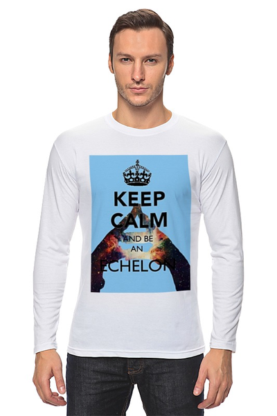 Заказать лонгслив в Москве. Лонгслив Keep calm and be an Echelon от prettydisaster - готовые дизайны и нанесение принтов.