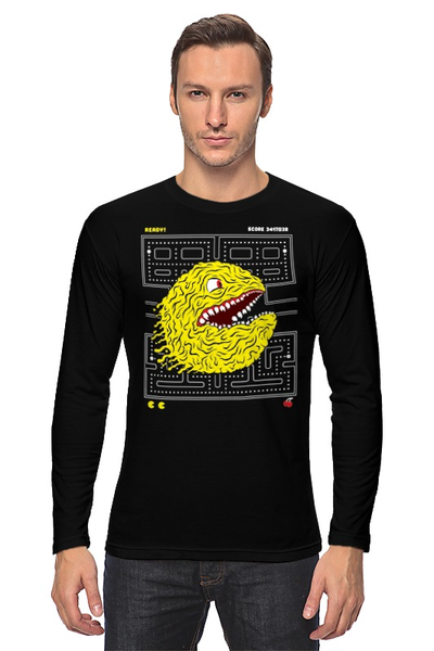 Заказать лонгслив в Москве. Лонгслив Pac-Man от printik - готовые дизайны и нанесение принтов.