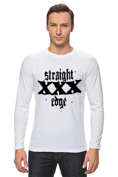 Заказать лонгслив в Москве. Лонгслив фуфайка sxe  от straight_edge - готовые дизайны и нанесение принтов.