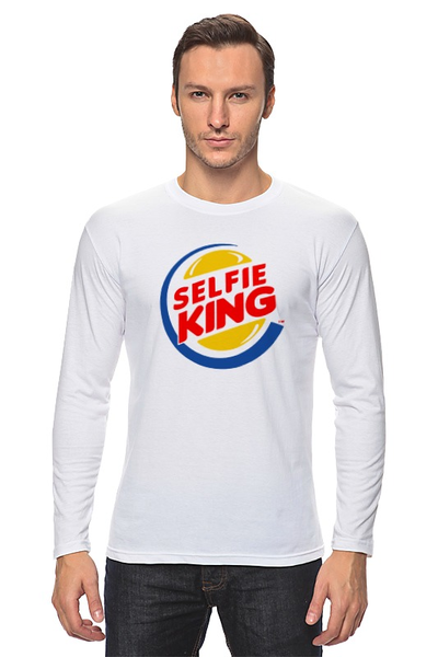 Заказать лонгслив в Москве. Лонгслив Король Селфи (Selfie King) от coolmag - готовые дизайны и нанесение принтов.