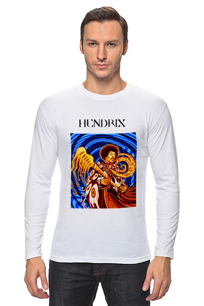Заказать лонгслив в Москве. Лонгслив "Jimi Hendrix" от Fedor - готовые дизайны и нанесение принтов.