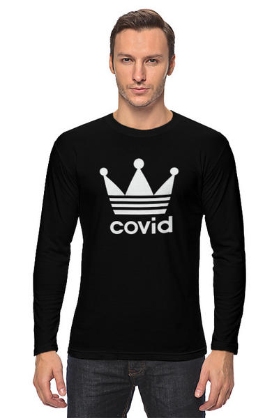Заказать лонгслив в Москве. Лонгслив Covid-19 от skynatural - готовые дизайны и нанесение принтов.