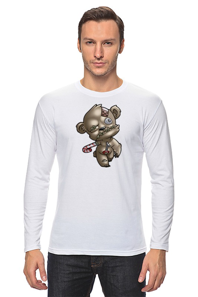 Заказать лонгслив в Москве. Лонгслив Мишка зомби от T-shirt print  - готовые дизайны и нанесение принтов.