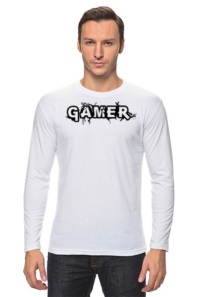 Заказать лонгслив в Москве. Лонгслив Gamer от Leichenwagen - готовые дизайны и нанесение принтов.