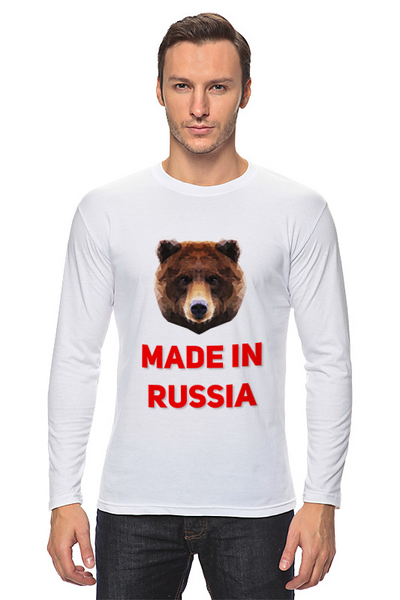 Заказать лонгслив в Москве. Лонгслив Made in Russia от ZVER  - готовые дизайны и нанесение принтов.