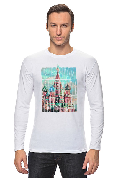 Заказать лонгслив в Москве. Лонгслив Russian spirit inside от prodesign - готовые дизайны и нанесение принтов.