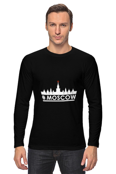 Заказать лонгслив в Москве. Лонгслив #MOSCOW.  от muzaka101 - готовые дизайны и нанесение принтов.
