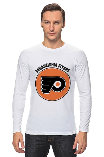 Заказать лонгслив в Москве. Лонгслив Philadelphia Flyers от kspsshop - готовые дизайны и нанесение принтов.