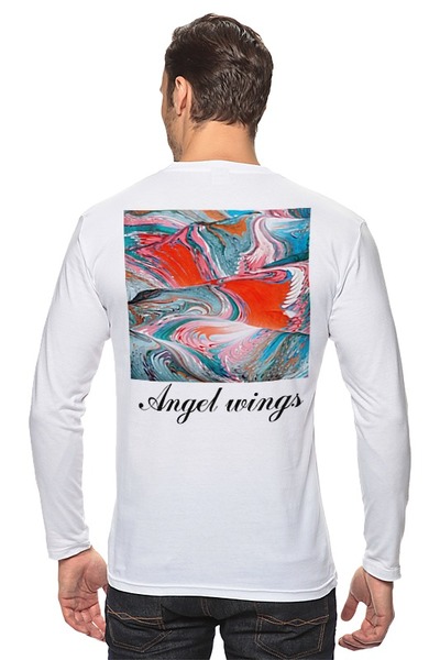 Заказать лонгслив в Москве. Лонгслив Angel wings (Крылья Ангела) от Елена Благославова - готовые дизайны и нанесение принтов.