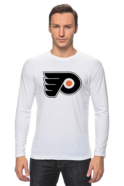 Заказать лонгслив в Москве. Лонгслив Philadelphia Flyers / NHL USA от KinoArt - готовые дизайны и нанесение принтов.