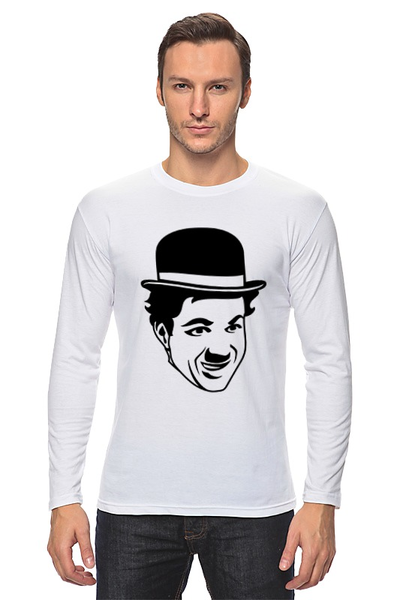 Заказать лонгслив в Москве. Лонгслив Чарли Чаплин от trend - готовые дизайны и нанесение принтов.