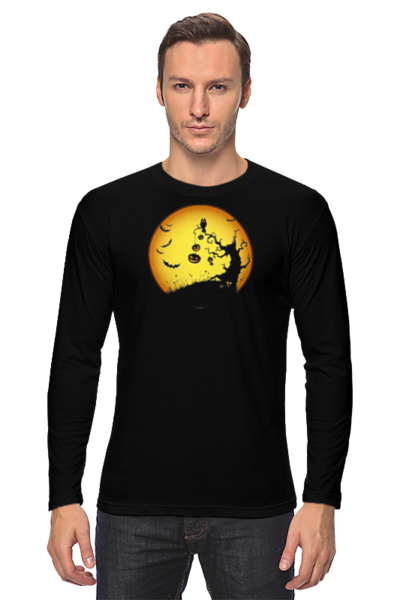 Заказать лонгслив в Москве. Лонгслив Halloween от GOOD PRINT - готовые дизайны и нанесение принтов.