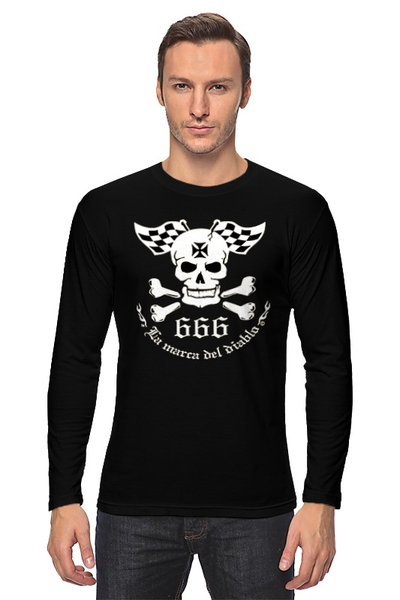 Заказать лонгслив в Москве. Лонгслив Skull 666 от Leichenwagen - готовые дизайны и нанесение принтов.