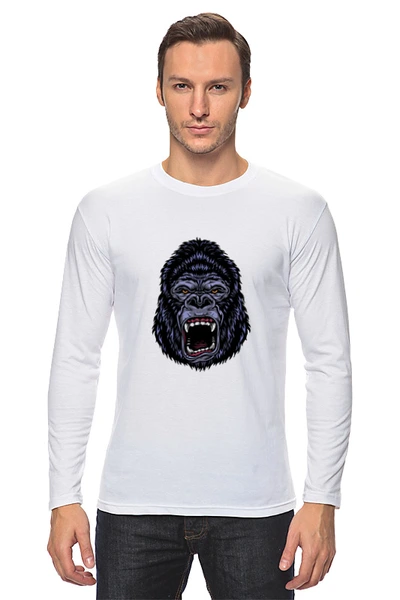Заказать лонгслив в Москве. Лонгслив Горилла от YellowCloverShop - готовые дизайны и нанесение принтов.