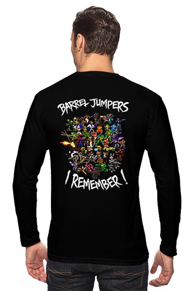 Заказать лонгслив в Москве. Лонгслив Barrel Jumpers. I Remember! от BJ Shop - готовые дизайны и нанесение принтов.