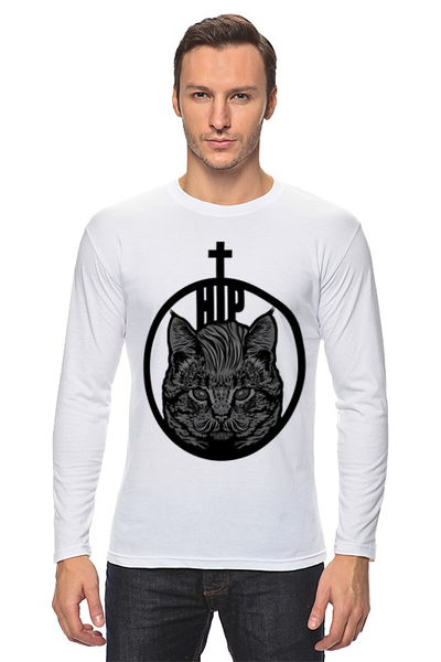 Заказать лонгслив в Москве. Лонгслив HIPSTER CAT от 7SWɅG - готовые дизайны и нанесение принтов.