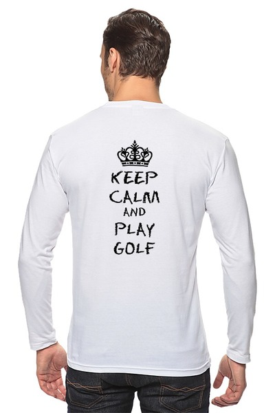Заказать лонгслив в Москве. Лонгслив Keep Calm and Play Golf от Just kidding - готовые дизайны и нанесение принтов.