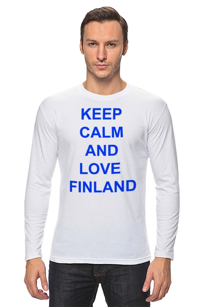 Заказать лонгслив в Москве. Лонгслив Keep calm от Mister Lunatic - готовые дизайны и нанесение принтов.