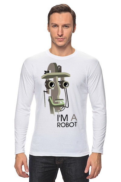 Заказать лонгслив в Москве. Лонгслив i`m a robot от Мила Ярусова - готовые дизайны и нанесение принтов.
